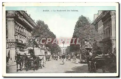 Cartes postales Paris La Boulevard des Italiens