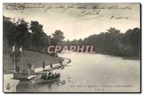 Ansichtskarte AK Paris Bois de Boulogne Le Lac L Embarcadere
