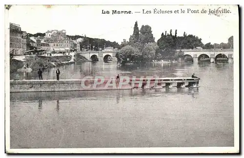 Cartes postales Joinville La Marne Les Ecluses et le Pont de Joinville