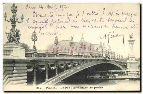 Cartes postales Paris Le Pont Alexandre
