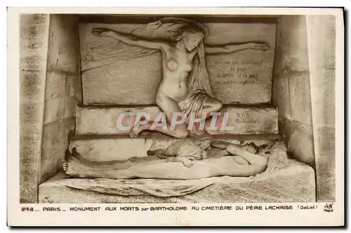 Ansichtskarte AK Paris Monument aux Morts par Bartholome Au Cimetiere du Pere Lachaise