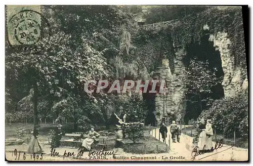 Cartes postales Paris Buttes Chaumont La Grotte