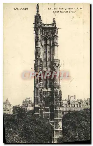 Cartes postales Paris la tour Saint Jacques