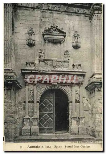 Cartes postales Aumale Eglise Portail Jean Goujon