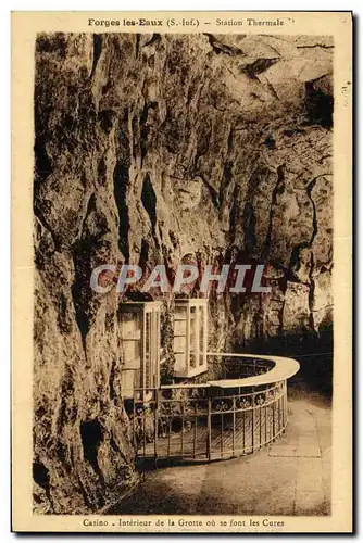 Cartes postales Forges les Eaux Station Thermale Casino Interieur de la grotte ou se font les cures