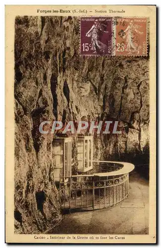 Cartes postales Forges les Eaux Station Thermale Casino Interieur de la grotte ou se font les cuves