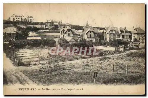 Cartes postales Mesnil Val La Mer vue du Val Coquet