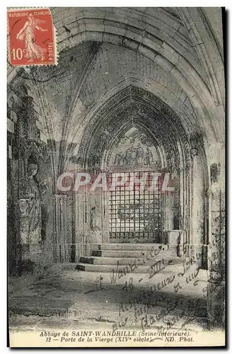 Ansichtskarte AK Abbaye de Saint Wandrille Porte de la vierge