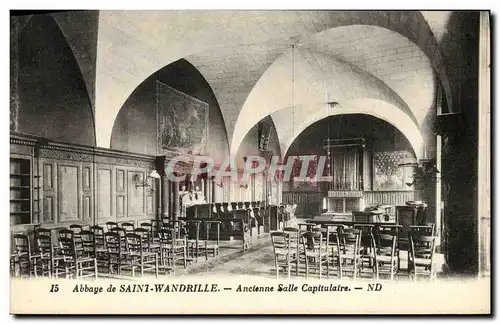 Ansichtskarte AK Abbaye de Saint Wandrille Ancienne Salle Capltulaire