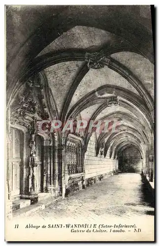 Cartes postales Abbaye de Saint Wandrille Galerie du cloitre Lavabo