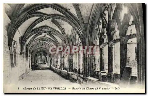 Cartes postales Abbaye de Saint Wandrille Galerie du Cloitre