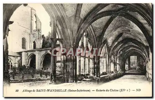 Cartes postales Abbaye de Saint Wandrille Galerie du Cloitre