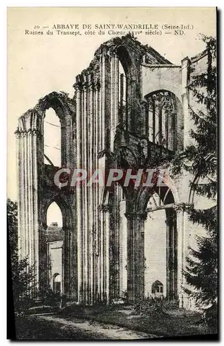 Cartes postales Abbaye de Saint Wandrille Ruines du transept cote du choeur