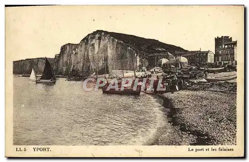 Cartes postales Yport Le Port et les falaises