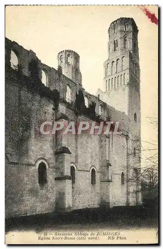 Cartes postales Anciene Abbaye de Jumieges Eglise Notre Dame