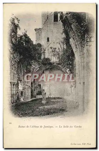 Cartes postales Ruines de l Abbaye de Jumieges La Salle des Gardes