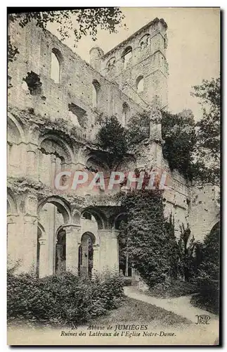 Ansichtskarte AK Abbaye de Jumieges Ruines des lateraux de l eglise Notre Dame