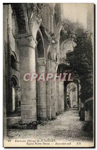 Cartes postales Ancienne Abbaye de Jumieges Eglise Notre Dame Bas Cote Sud