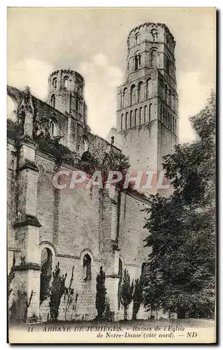 Ansichtskarte AK Ancienne Abbaye de Jumieges Ruines de l Eglise de Notre Dame