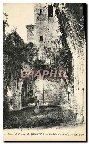 Cartes postales Ruines de l Abbaye de Jumieges La Salle des Gardes