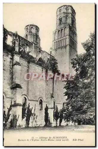 Ansichtskarte AK Abbaye de Jumieges Ruines de l Eglise Notre Dame