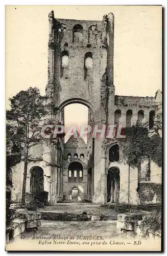 Ansichtskarte AK Ancienne Abbaye de Jumieges Eglise Notre Dame vue prise du Choeur