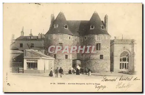 Cartes postales Dieppe Anciens Remparts La porte Ouest