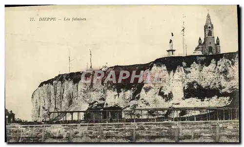 Cartes postales Dieppe Les falaises