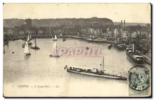 Ansichtskarte AK Dieppe L Avant Port Bateaux