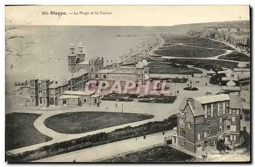 Cartes postales Dieppe La Plage et le Casino