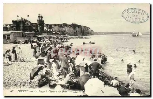 Ansichtskarte AK Dieppe La Plage a l Heure du Bain