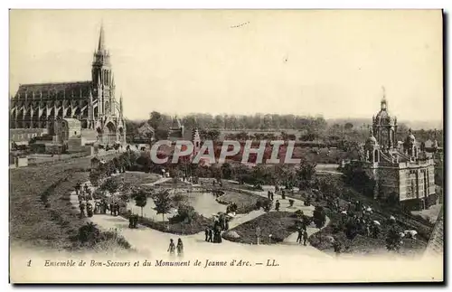 Ansichtskarte AK Ensemble de Bon Secours et du Monument de jeanne d Arc