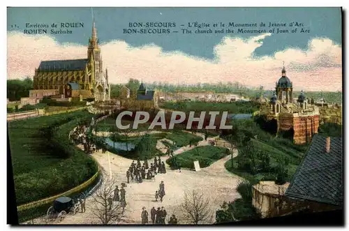 Cartes postales Bonsecours L Eglise et le Monument de Jeanne d Arc