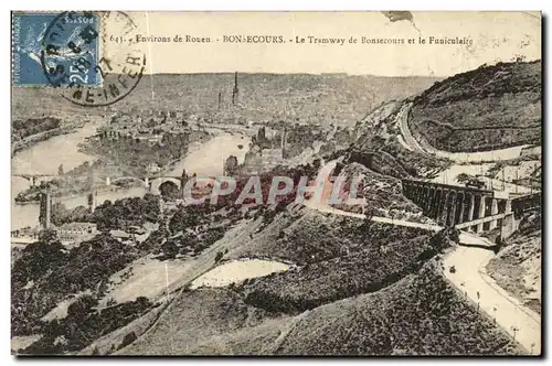 Cartes postales Bonsecours Le Tramway de Bonsecours et le Fuaiculaire