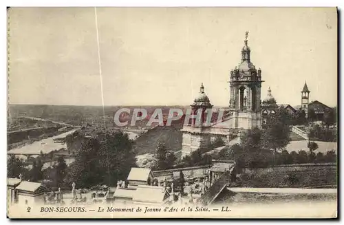 Cartes postales Bonsecours Le Monument de Jeanne d Arc et la Seine