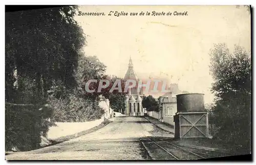 Cartes postales Bonsecours L Eglise vue de la Route de Conde