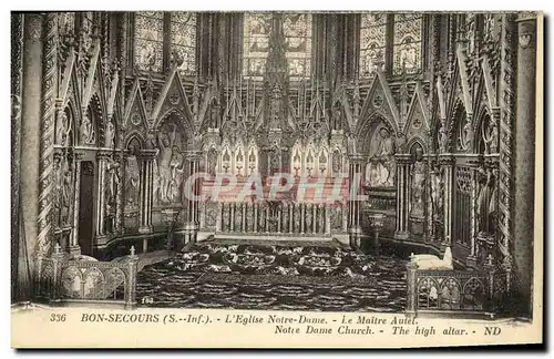 Cartes postales Bonsecours L Eglise Notre Dame Le Maitre Autel