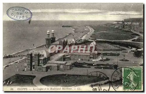 Cartes postales Dieppe Le Casino et le Boulevard Maritime