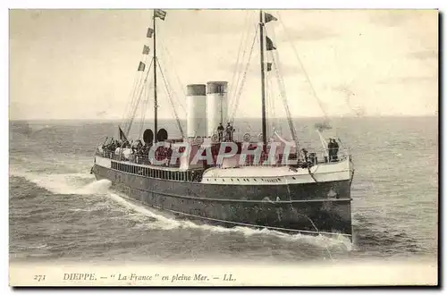 Cartes postales Dieppe La France en pleine Mer Bateau