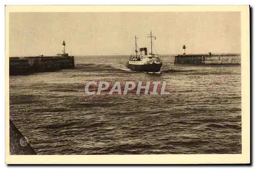 Ansichtskarte AK Dieppe Le Jetees Arrivee du paquebot d Angleterre