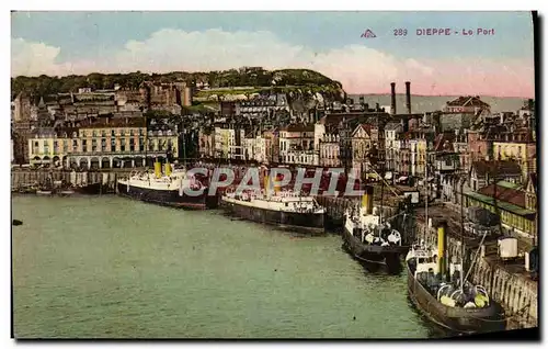 Ansichtskarte AK Dieppe Le Port Bateaux