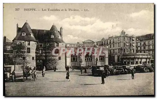 Cartes postales Dieppe Les Tourelles et le Theatre