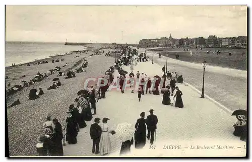 Cartes postales Dieppe Le Boulevard Maritime