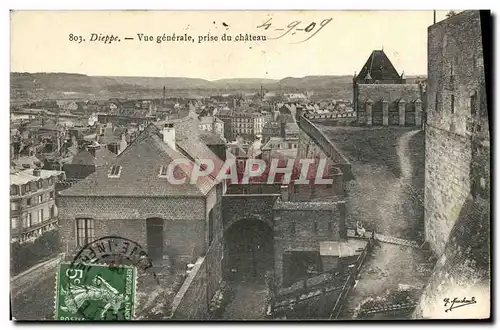 Ansichtskarte AK Dieppe Vue generale prise du Chateau