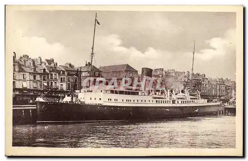 Ansichtskarte AK Dieppe Le Wathing Au Quai de la Gare Maritime Bateau