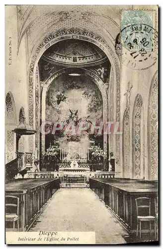 Cartes postales Dieppe Interieur de l Eglise du Pollet