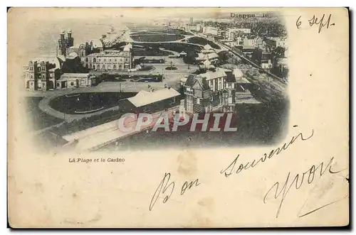 VINTAGE POSTCARD Dieppe the Beach and the Casino