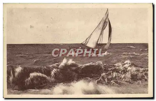 Cartes postales Dieppe Vagues Bateau