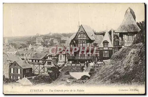 Ansichtskarte AK Etretat Vue Generale prise de la Falaise