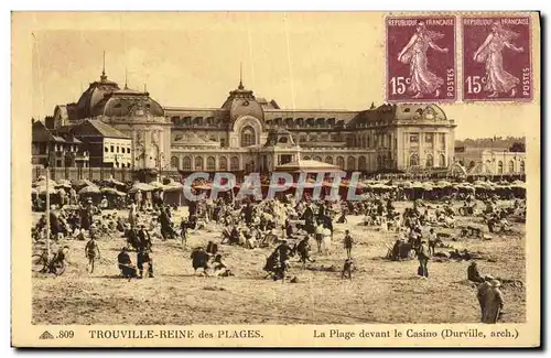 Ansichtskarte AK Trouville Reine des Plages La Plage devant le Casino